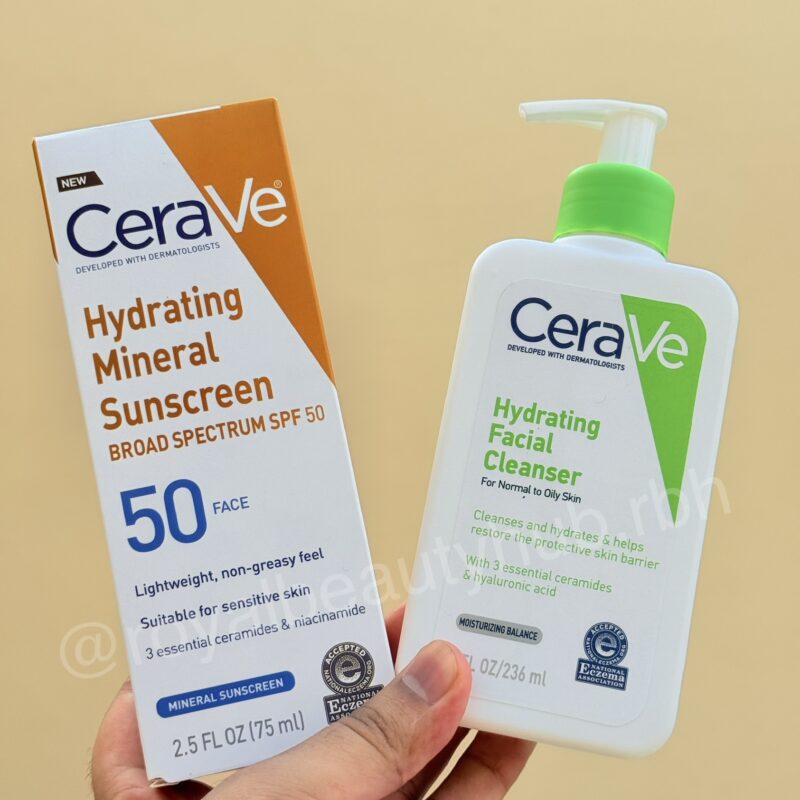 CeraVe Hydrating Cleanser Mineral Sunscreen Bundle
