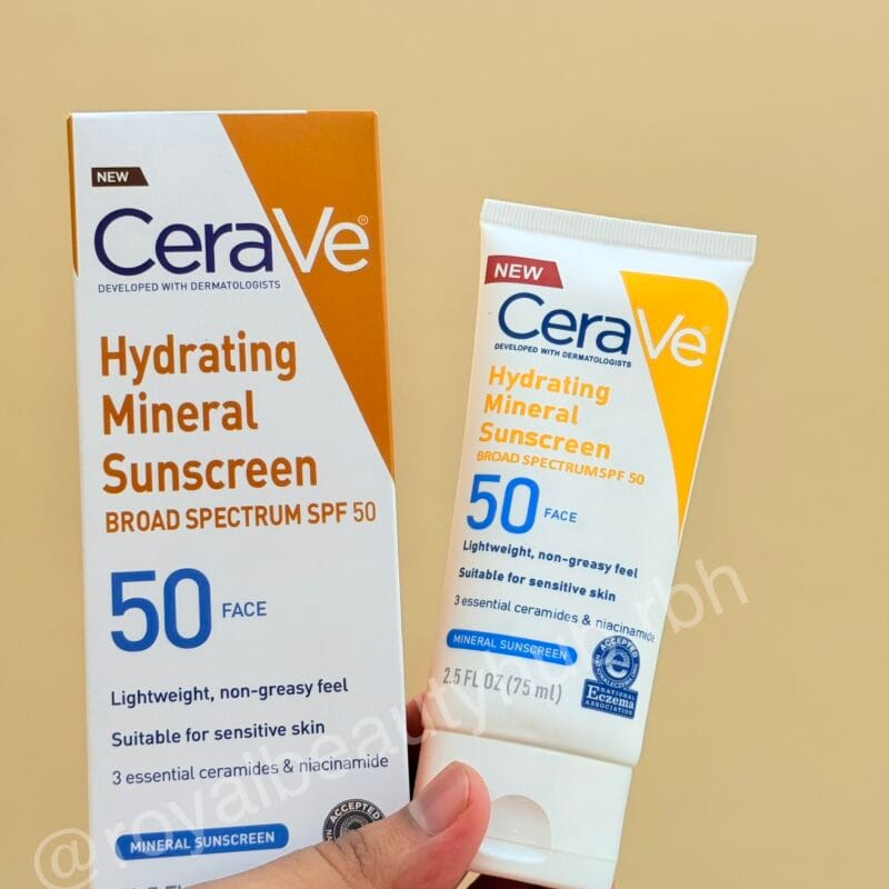 CeraVe Hydrating Mineral Sunscreen SPF 50 Face 75ml